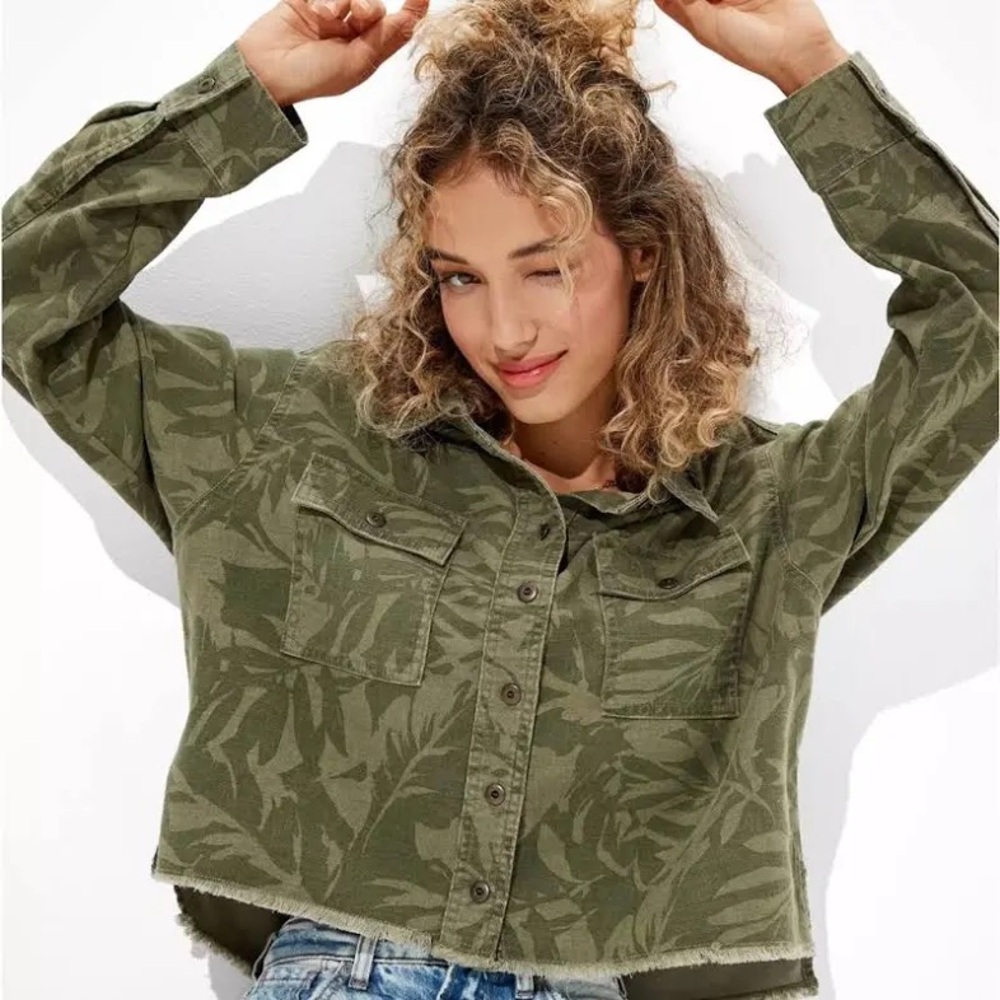 American Eagle | Military Cropped Jacket